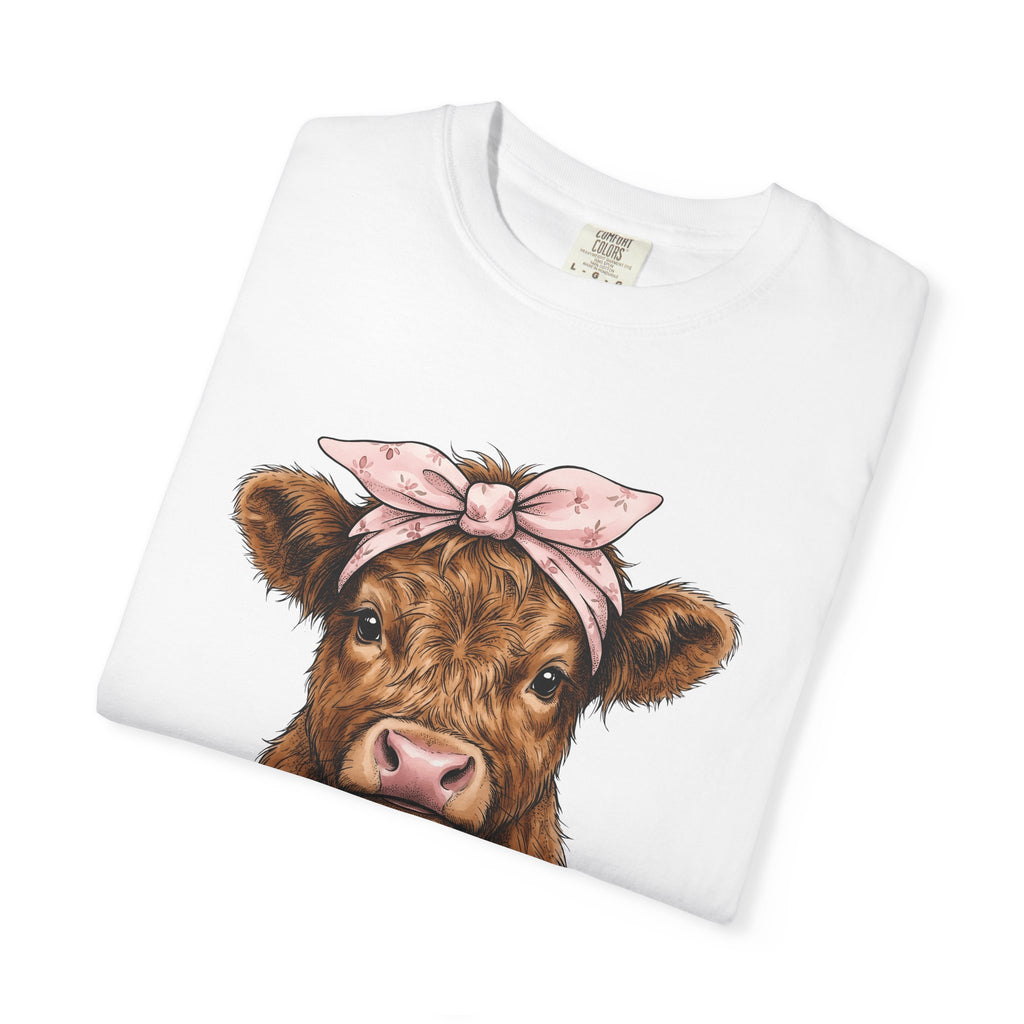 Fuzzy Cow Shirt Farm Pastoral Gift Women Cartoon Tee Cow T-Shirt Rancher Fan Cowboy Tshirt Pastoral Graphic Old School Bow Tie Tshirt