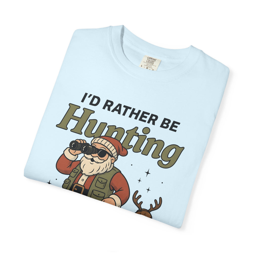 Santa Hunter Shirt Hunting Christmas Gift Women Cartoon Tee Krampus T-Shirt Huntsman Fan Claus Graphic Tshirt Vintage Dog Tshirt