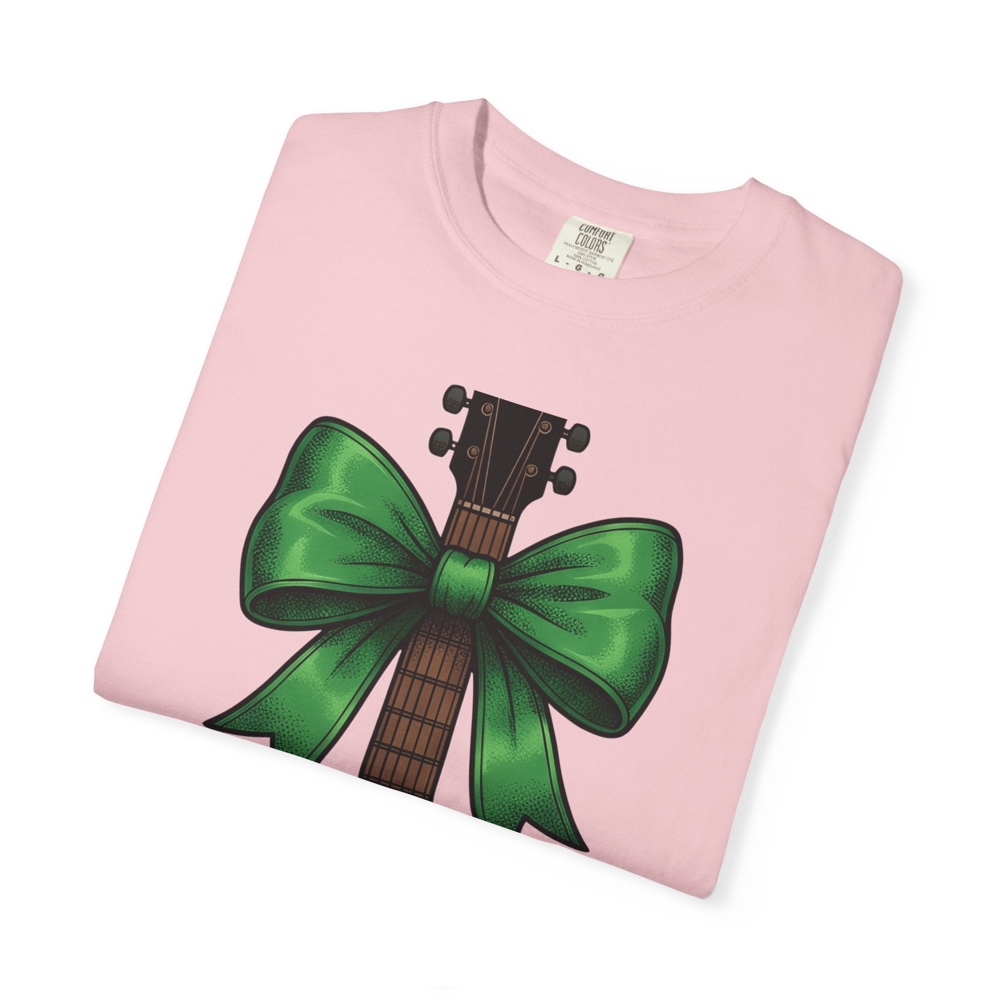 Shamrock Guitar Shirt Cowgirl Sound Gift Women Rustic Tee Guitar T-Shirt Rodeo Fan Country Tshirt Audio Graphic Classic Shamrock Ribbon