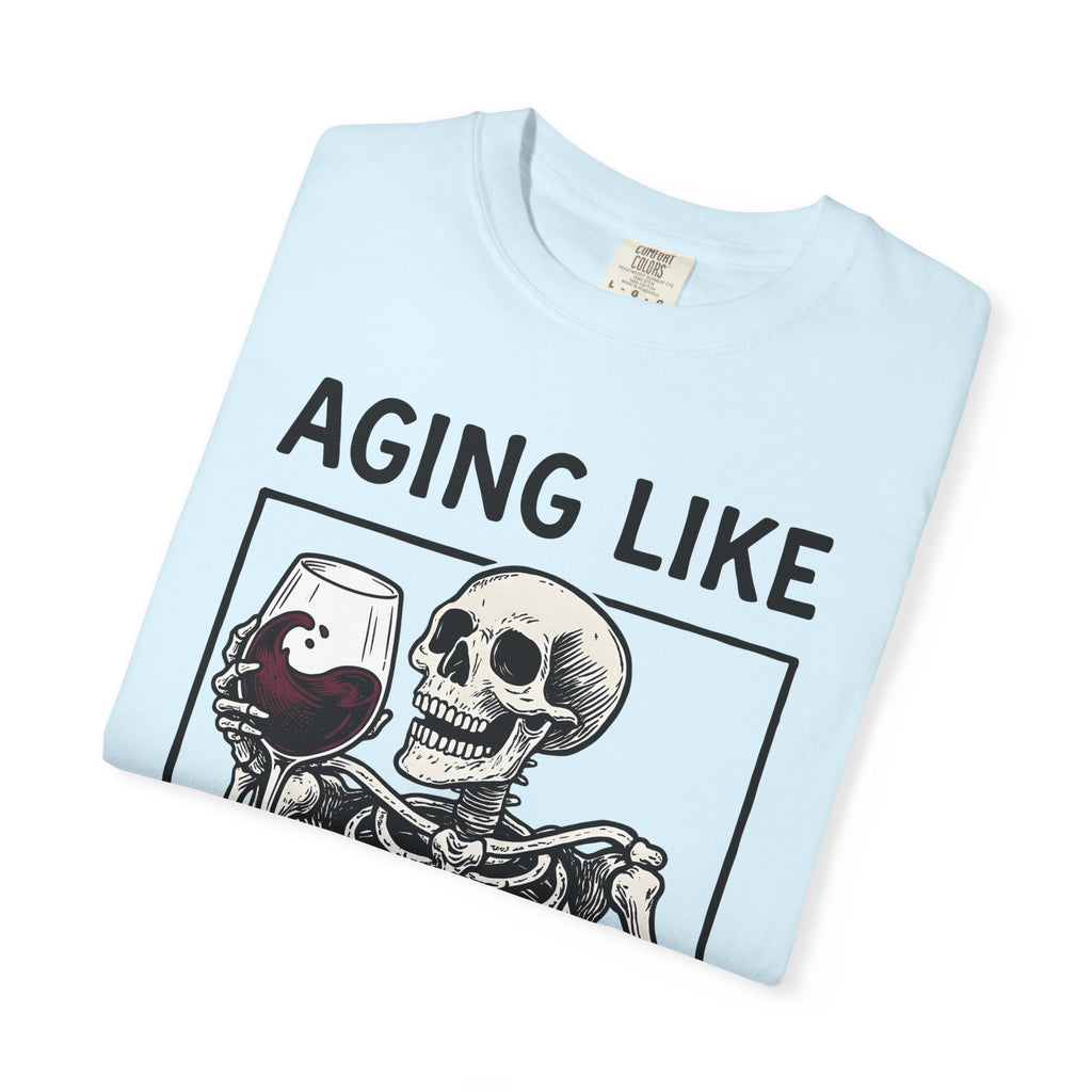 Skeleton Wine Glass Shirt Wine Humor Gift Women Vintage Tee Wine Glass T-Shirt Wine Fan Retro Tshirt Funny Graphic Hand Drawn Wine Tshirt