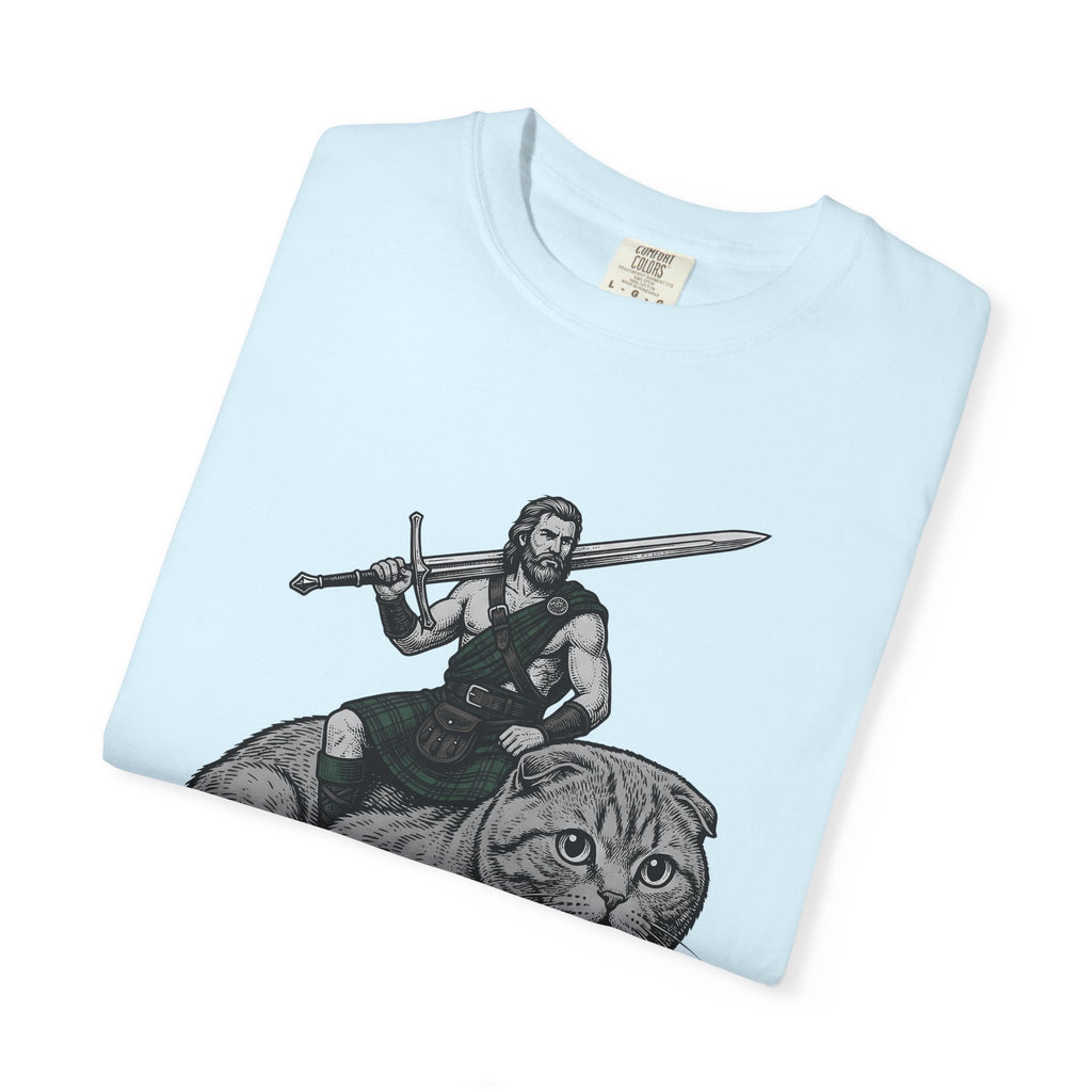 Warrior Cat Shirt Cat Fantasy Gift Women Vintage Tee Feline T-Shirt Cat Fan Retro Tshirt Mythical Graphic Hand Drawn Sword Tshirt