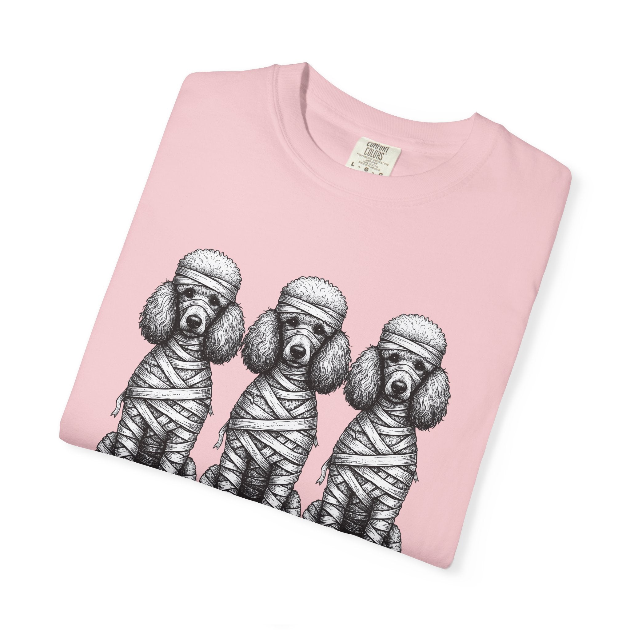Poodle Set Shirt Dog Halloween Costume Gift Women Cartoon Tee Poodle T-Shirt Dog Fan Toon Tshirt Costume Graphic Rustic Wrap Bandage Tshirt