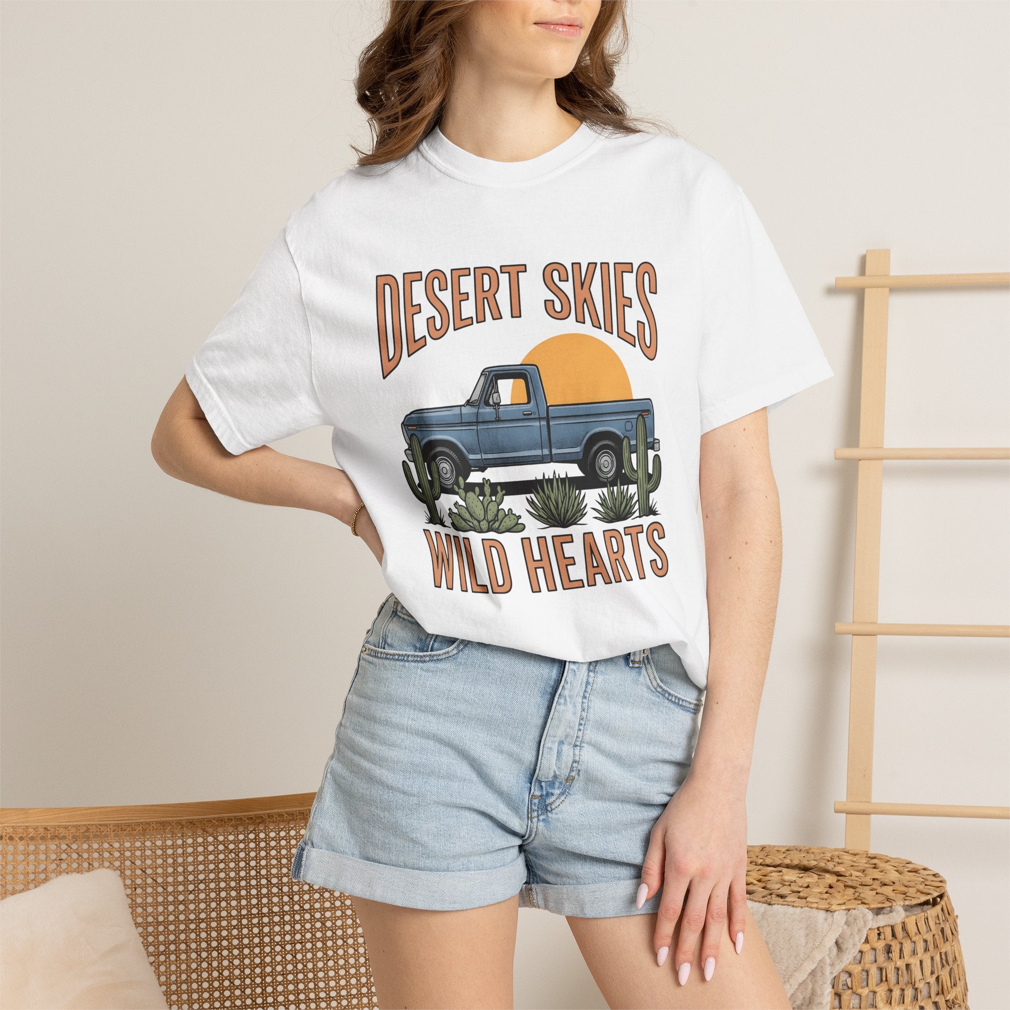 Classic Pickup Shirt Desert Ranch Gift Women Hippie Tee Truck T-Shirt Desert Fan Vintage Tshirt Farm Graphic Throwback Succulent Tshirt