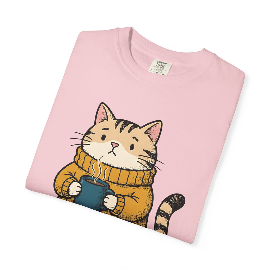 Kitten Jumper Shirt Cat Espresso Gift Women Kawaii Tee Sweater T-Shirt Cat Fan Cartoon Tshirt Coffee Design Doodle Latte Cup Tshirt