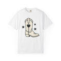 Western Boot Shirt Cowgirl Ranch Gift Women Vintage Tee Cowboy Boot T-Shirt Rodeo Fan Cowboy Boot Tshirt Farm Graphic Line Art Star Shapes