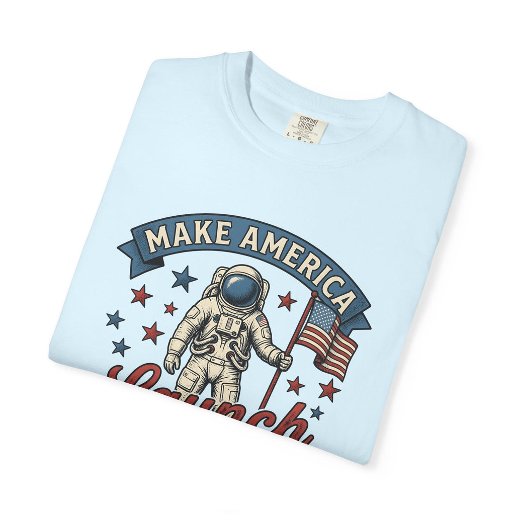 Astronaut Flag Shirt America Patriotic Gift Women Vintage Tee Space Flag T-Shirt American Enthusiast Distressed Tshirt Star Spangled Graphic