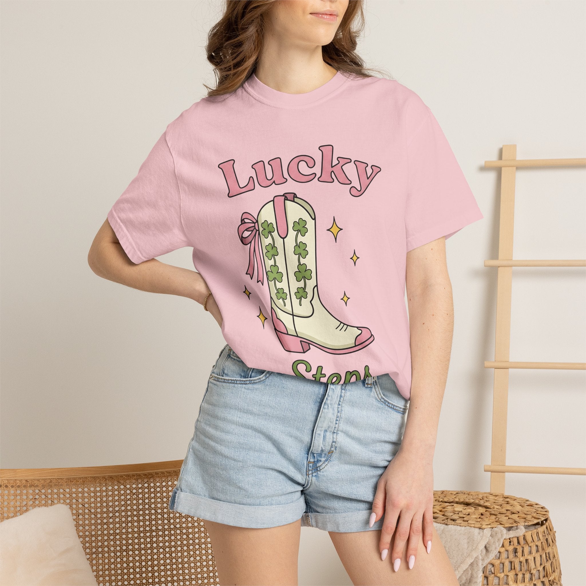 Cowboy Boot Shirt St Patrick's Day Ranch Gift Women Hand Drawn Tee Boot T-Shirt Patrick's Day Fan Illustrated Tshirt Farmhouse Graphic