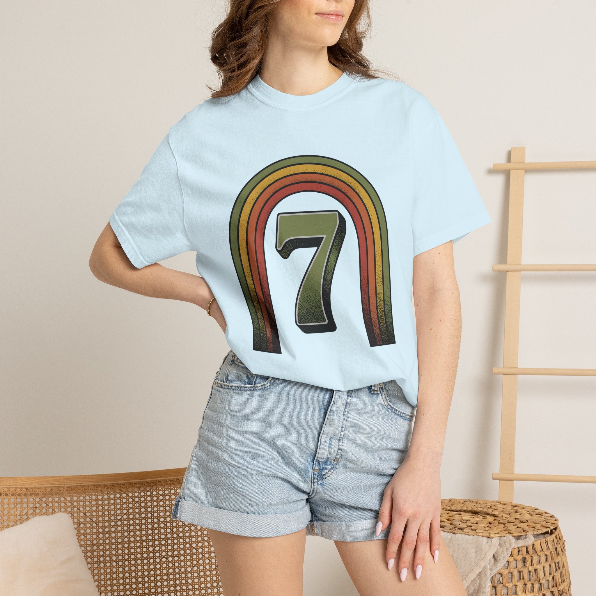 Classic Rainbow Shirt St. Patrick's Day Symbol Gift Women Hand Drawn Tee Rainbow T-Shirt Shamrock Fan Illustrated Tshirt Icon Graphic Sketch