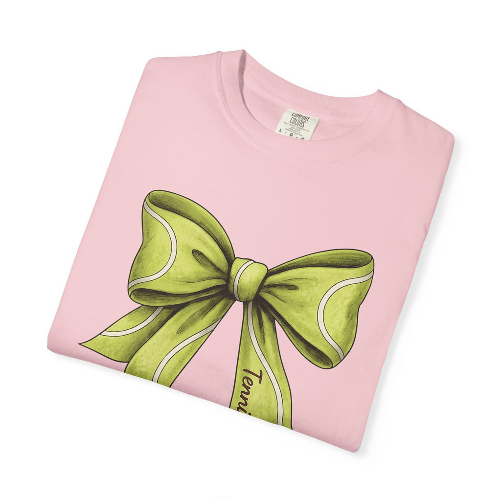 Tennis Bow Shirt Tennis Mom Fitness Gift Women Vintage Tee Tennis T-Shirt Tennis Mom Enthusiast Retro Tshirt Workout Graphic Tennis Bow