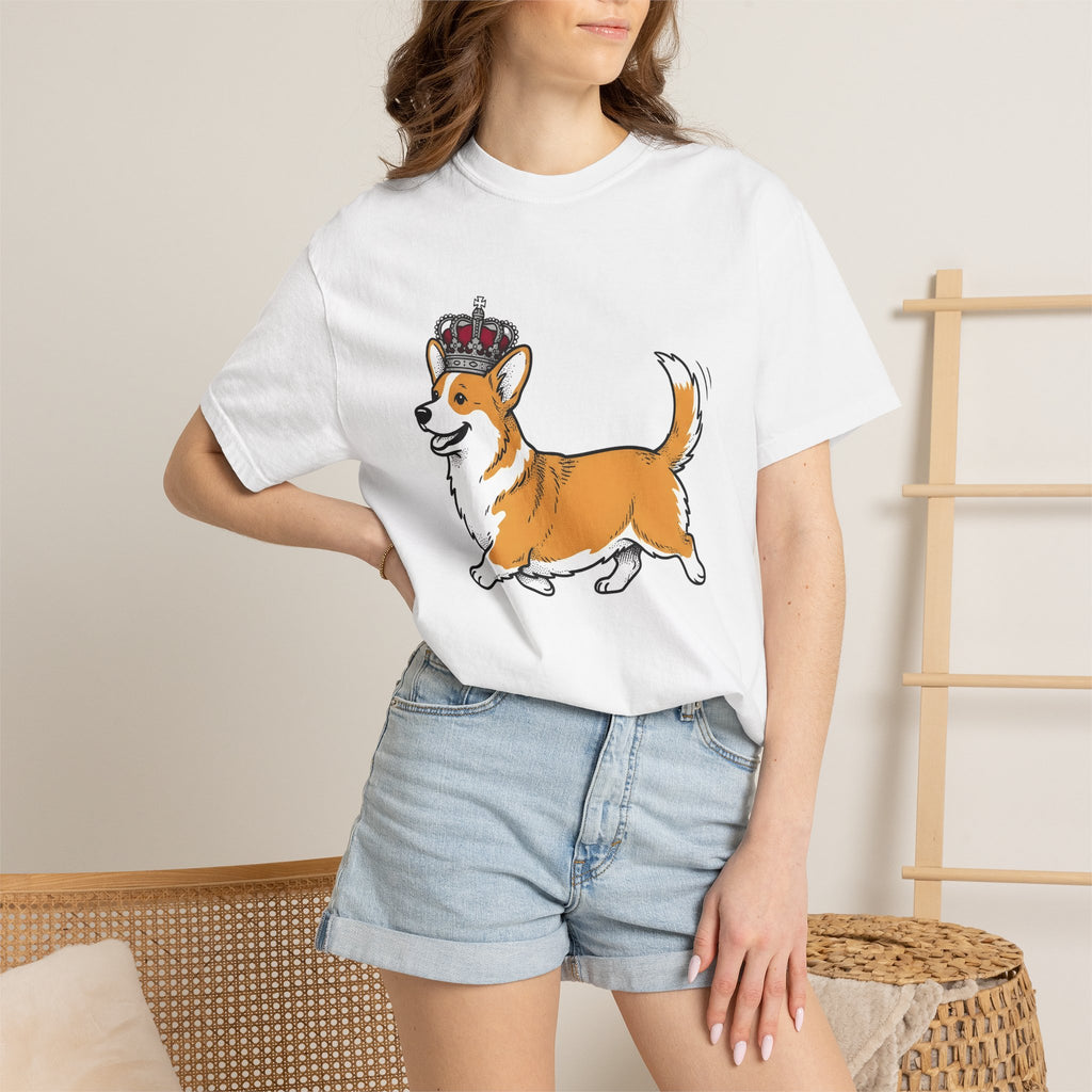 Corgi Canine Shirt Dog Beasts Gift Women Chibi Tee Dog T-Shirt Dog Fan Puppy Tshirt Creature Graphic Hand Drawn Coronet Tshirt