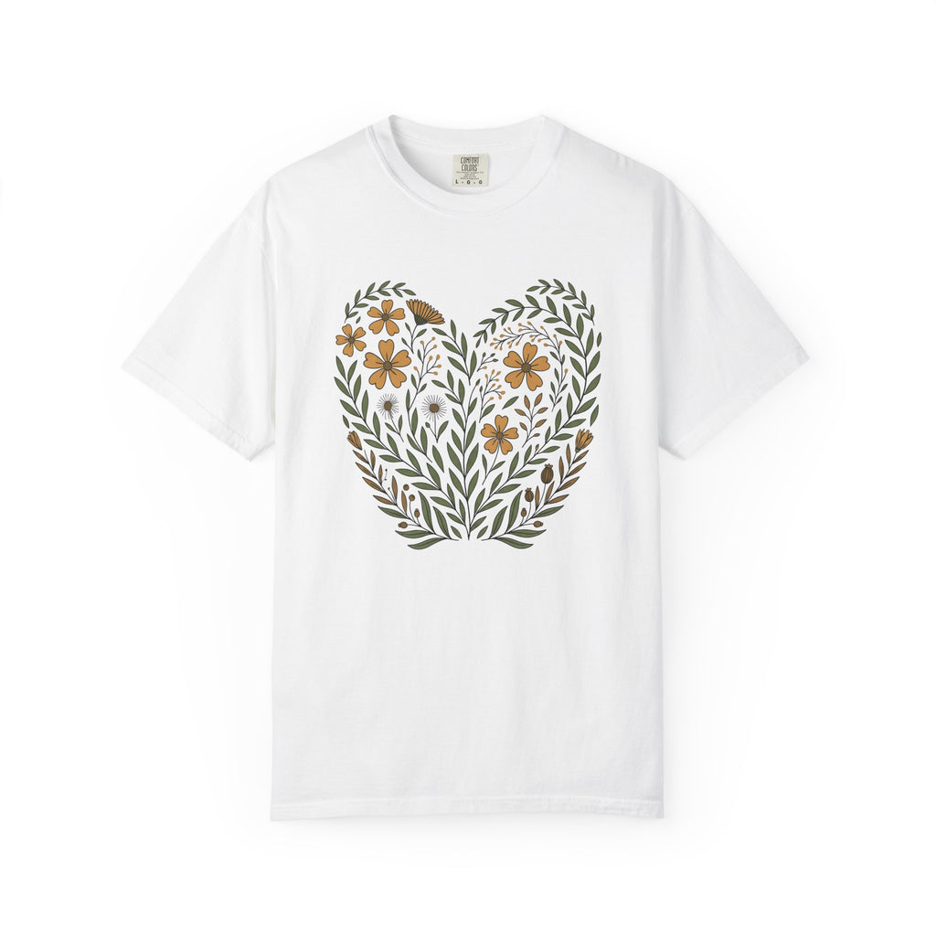 Flower Rabbit Shirt Easter Garden Gift Women Vintage Tee Bunny T-Shirt Spring Fan Retro Tshirt Yard Graphic Tribal Meadow Flowers Tshirt