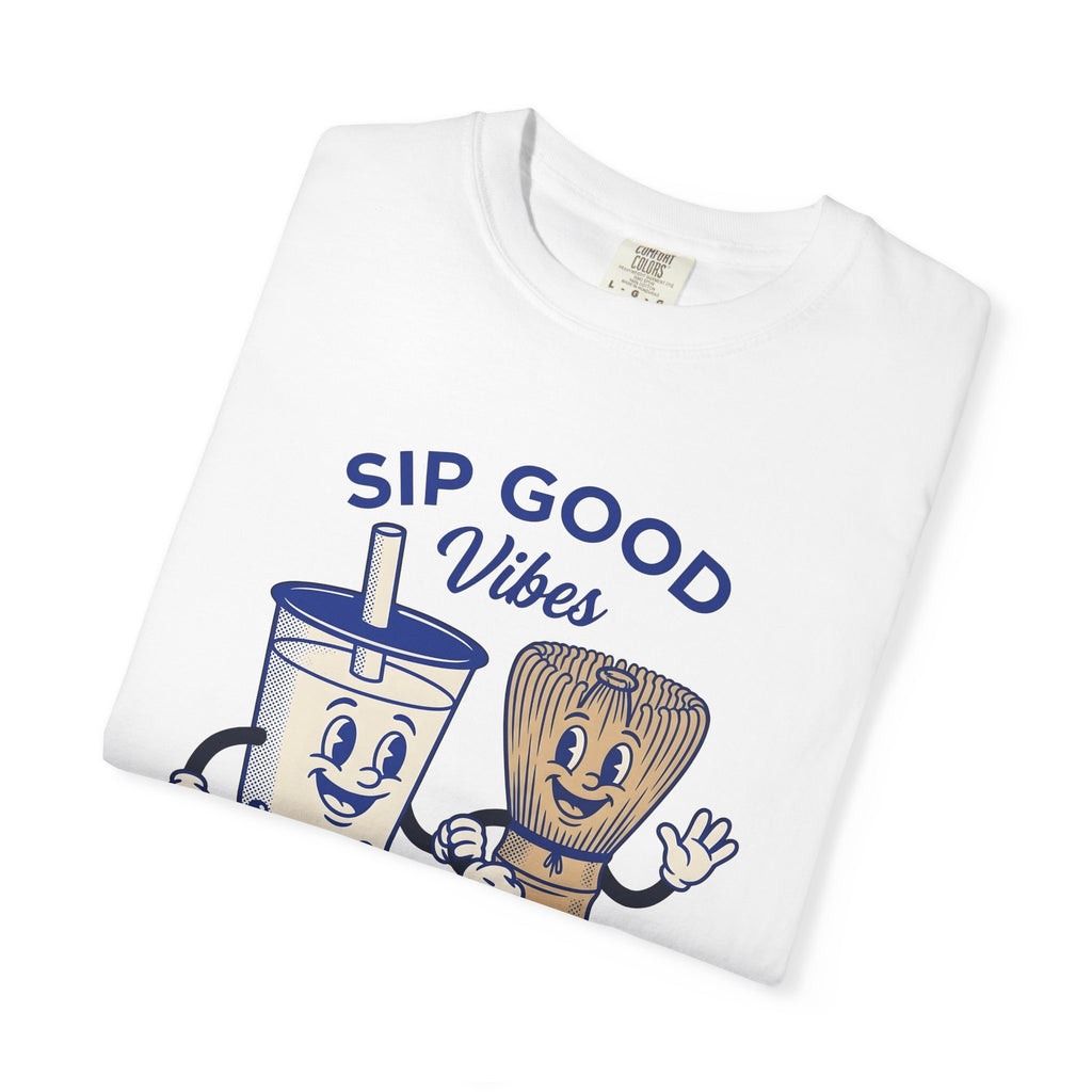 Bubble Tea Graphic Shirt Coffee Kawaii Gift Women Cartoon Tee Boba Tea T-Shirt Coffee Fan Comic Tshirt Cute Illustration Kawaii Design Retro