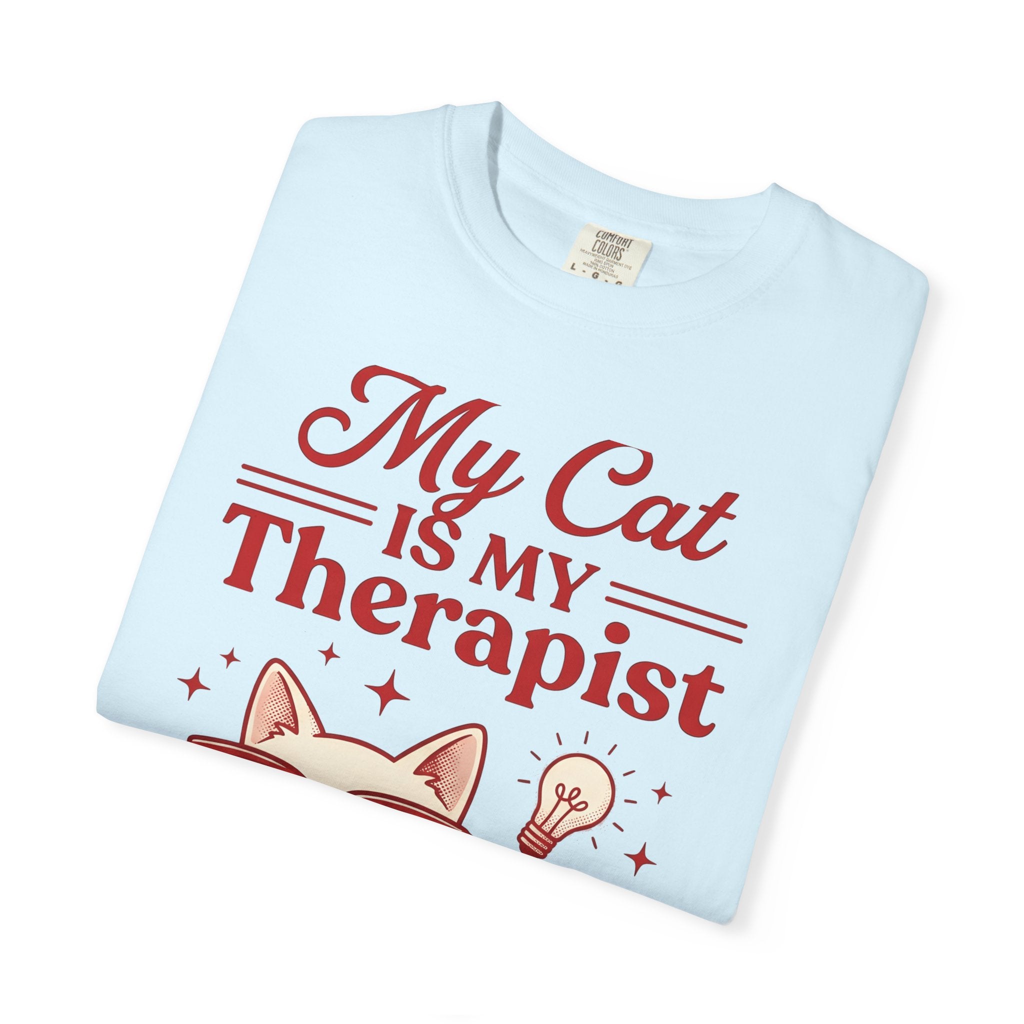 Feline Glasses Shirt Cat Funny Gift Women Doodle Tee Cat Eye T-Shirt Cat Fan Kitty Graphic Tshirt Sketch Bulb Tshirt