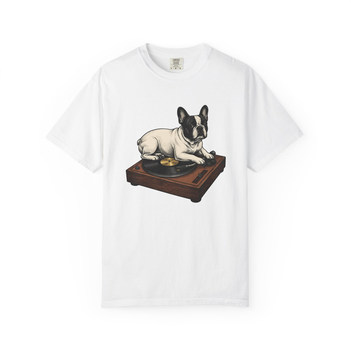 French Bulldog Shirt Dog Music Unisex Gift Tattoo Style Tee Bulldog T-Shirt Dog