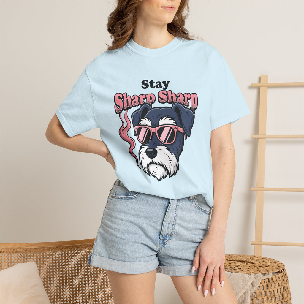 Schnauzer Shirt Dog Satire Gift Women Anime Tee Dog T-Shirt Dog Fan Manga Tshirt Parody Graphic Old School Glasses Tshirt