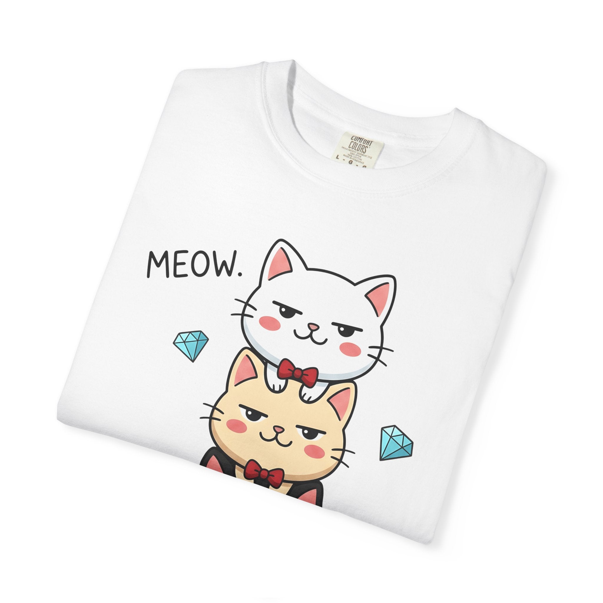 Stacked Kittens Shirt Cat Fauna Gift Women Adorable Tee Kittens T-Shirt Cat Fan Feline Tshirt Wildlife Graphic Illustration Crystals Tshirt