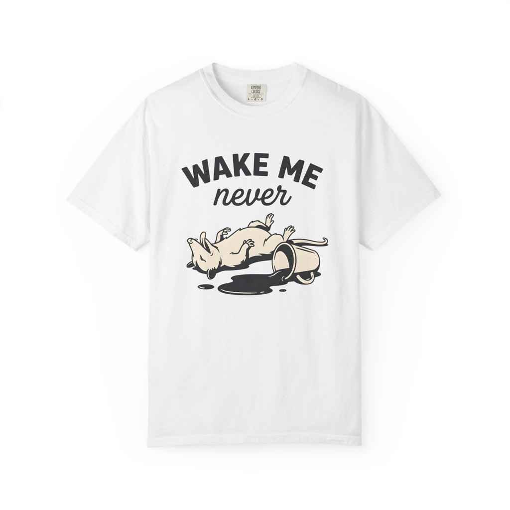 Opossum Coffee Shirt Coffee Humor Gift Women Cartoon Tee Possum T-Shirt Coffee Fan Comic Tshirt Funny Graphic Vintage Spilled Mug Tshirt