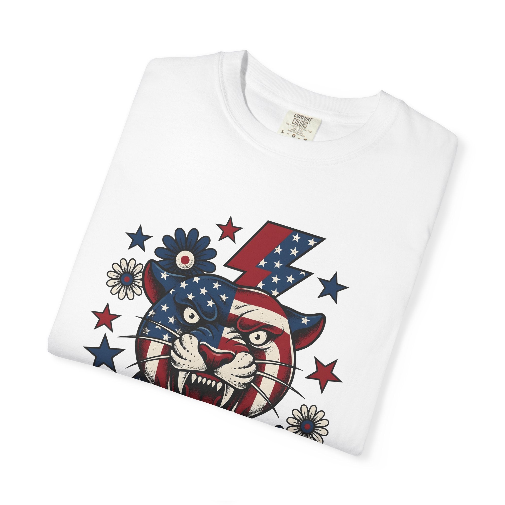 Freedom Panther Shirt America Fauna Gift Women Heritage Tee Black Panther T-Shirt Patriot Fan American Tshirt Wildlife Graphic