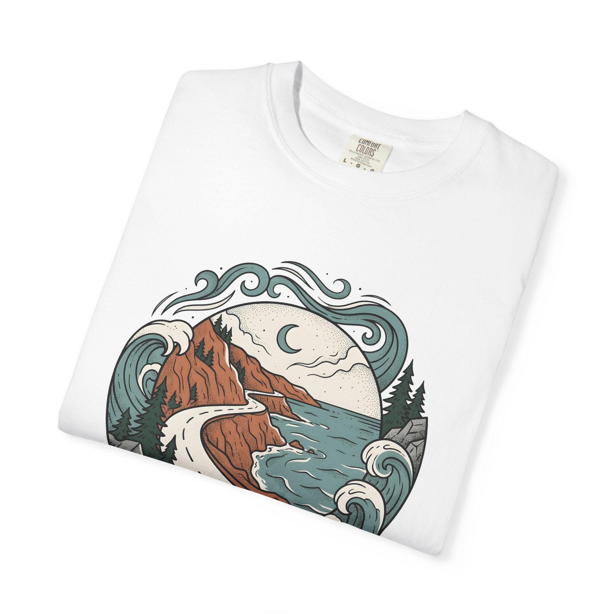 Coastal Landscape Shirt Cottagecore Nature Gift Women Boho Tee Seascape T-Shirt Homesteader Fan Bohemian Tshirt Wilderness Graphic Vintage