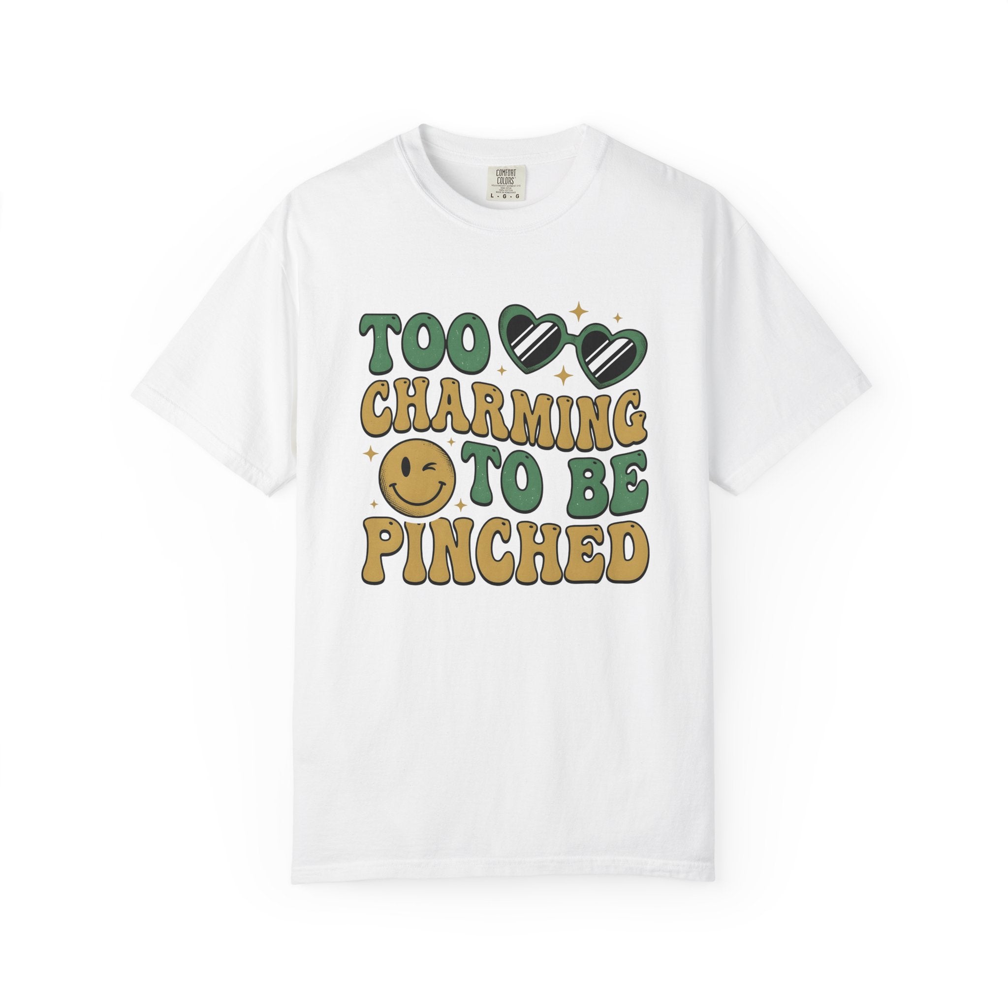 Heart Sunglasses Shirt St Patrick's Day Humor Gift Women Retro Tee Shades T-Shirt Shamrock Fan Vintage Tshirt Funny Graphic Groovy Smiley