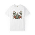 Skeleton Knitting Shirt Halloween Knitting Gift Women Cartoon Tee Bone Knitting T-Shirt Horror Fan Cartoonish Tshirt Knitting Design Hand