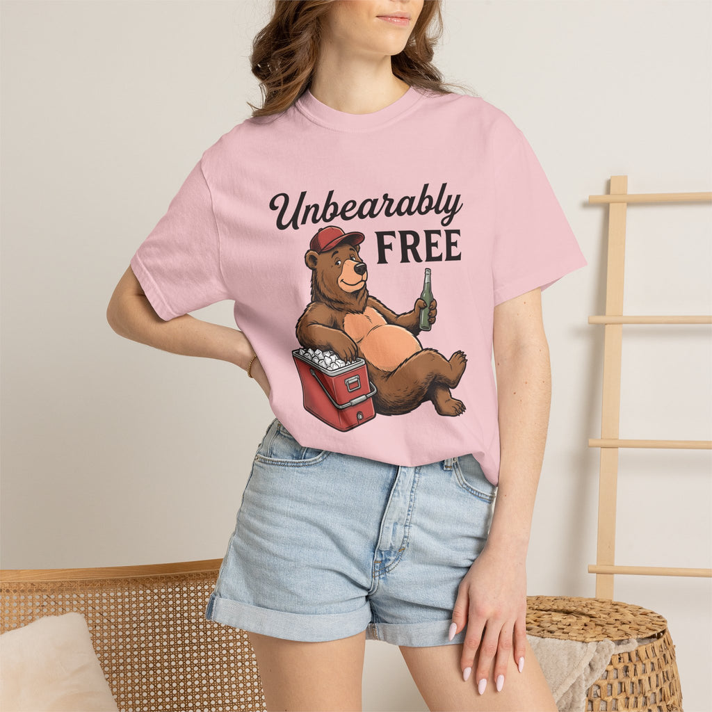 Bear Drinking Shirt 4th Of July Humor Gift Women Cartoon Tee Bear T-Shirt Patriot Fan Teddy Tshirt Funny Graphic Vintage Cooler Tshirt