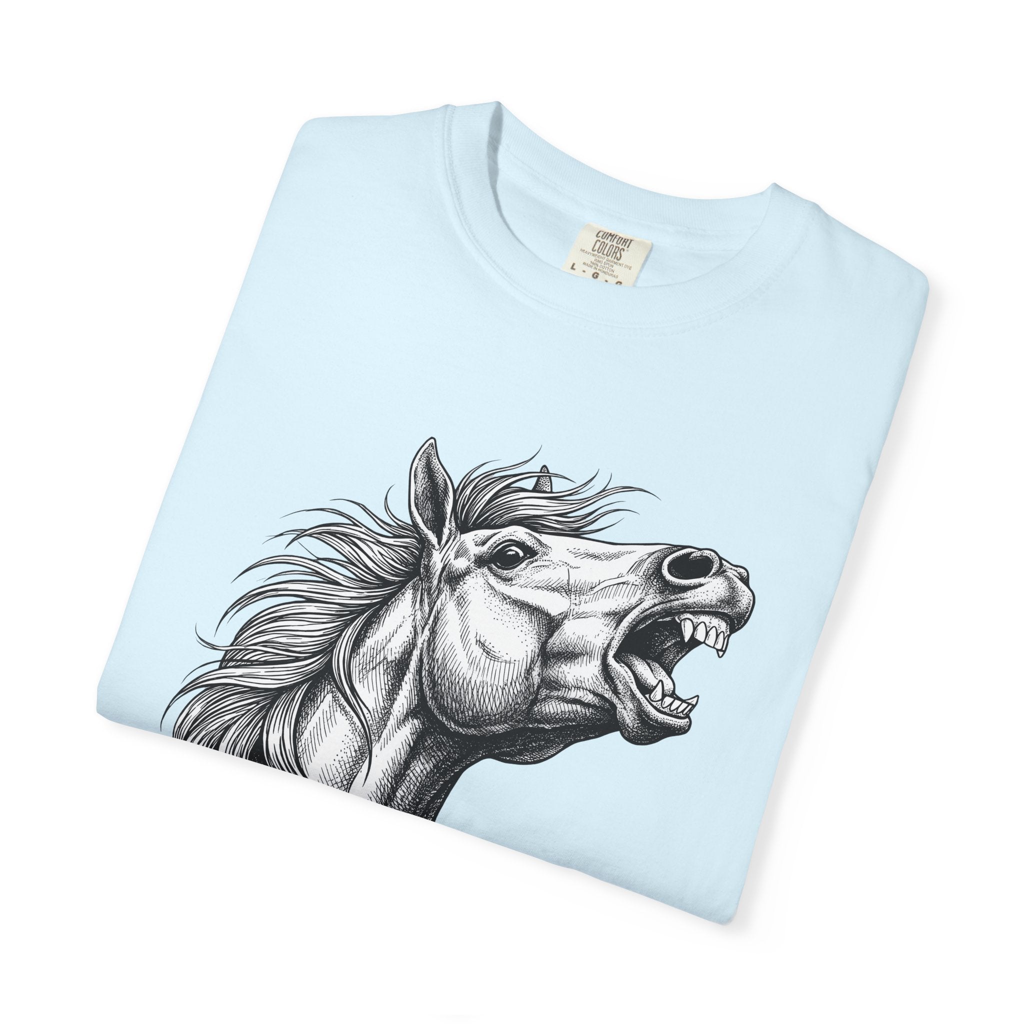 Stallion Head Shirt Animals Mounts Gift Women Cartoon Tee Horse T-Shirt Animal Fan Toon Tshirt Horseback Graphic Classic Flowing Mane Tshirt