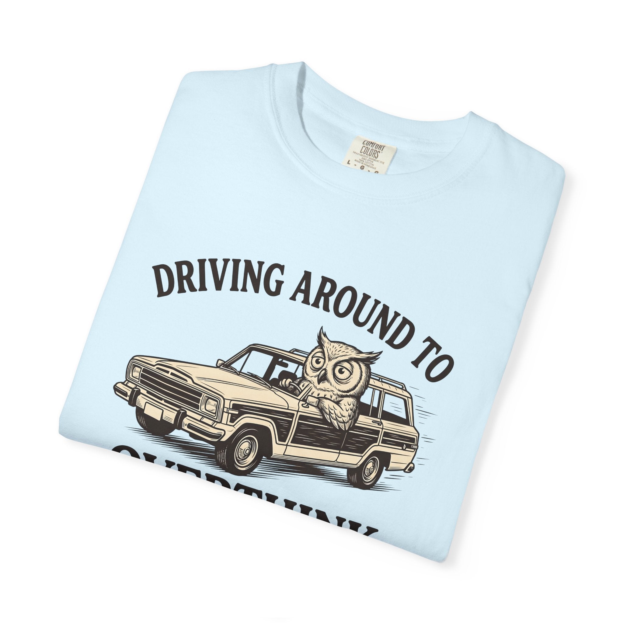 Owl Auto Shirt Funny Critters Gift Women Antique Tee Hoot T-Shirt Humor Fan Vintage Tshirt Animal Graphic Ink Carriage Tshirt