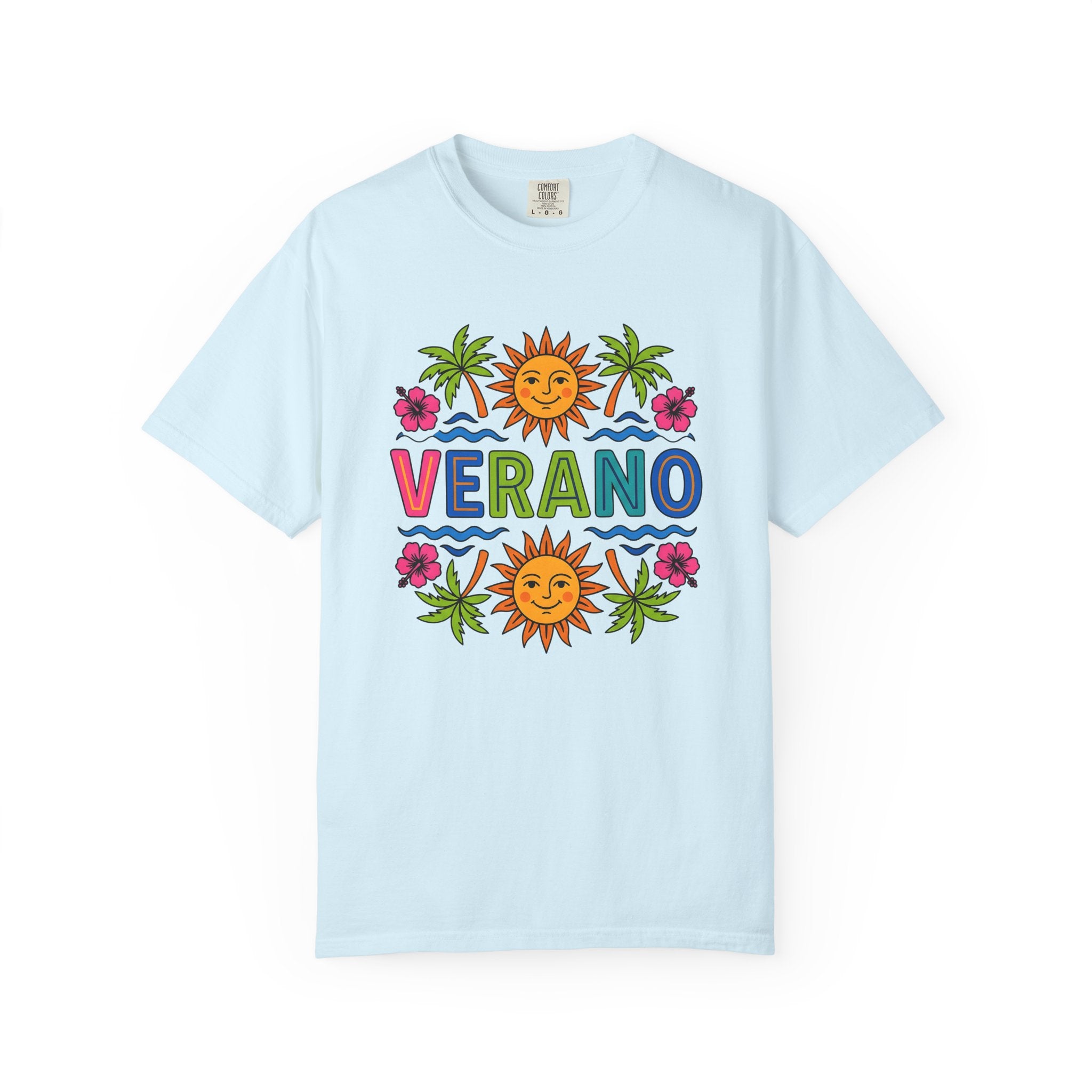 Cheerful Sun Shirt Summer Holiday Gift Women Saturated Tee Sunshine T-Shirt Summer Fan Vibrant Tshirt Vacation Graphic Classic Tropical Tree