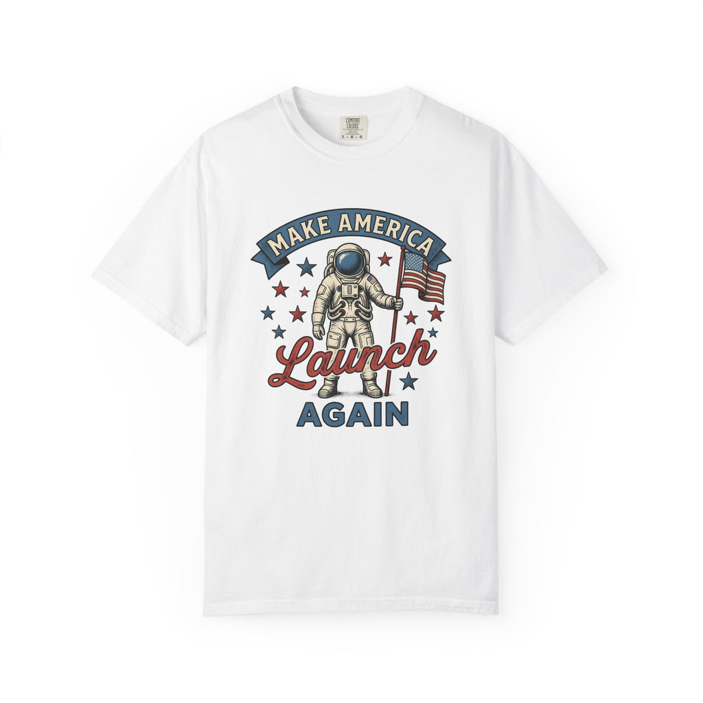 Astronaut Flag Shirt America Patriotic Gift Women Vintage Tee Space Flag T-Shirt American Enthusiast Distressed Tshirt Star Spangled Graphic