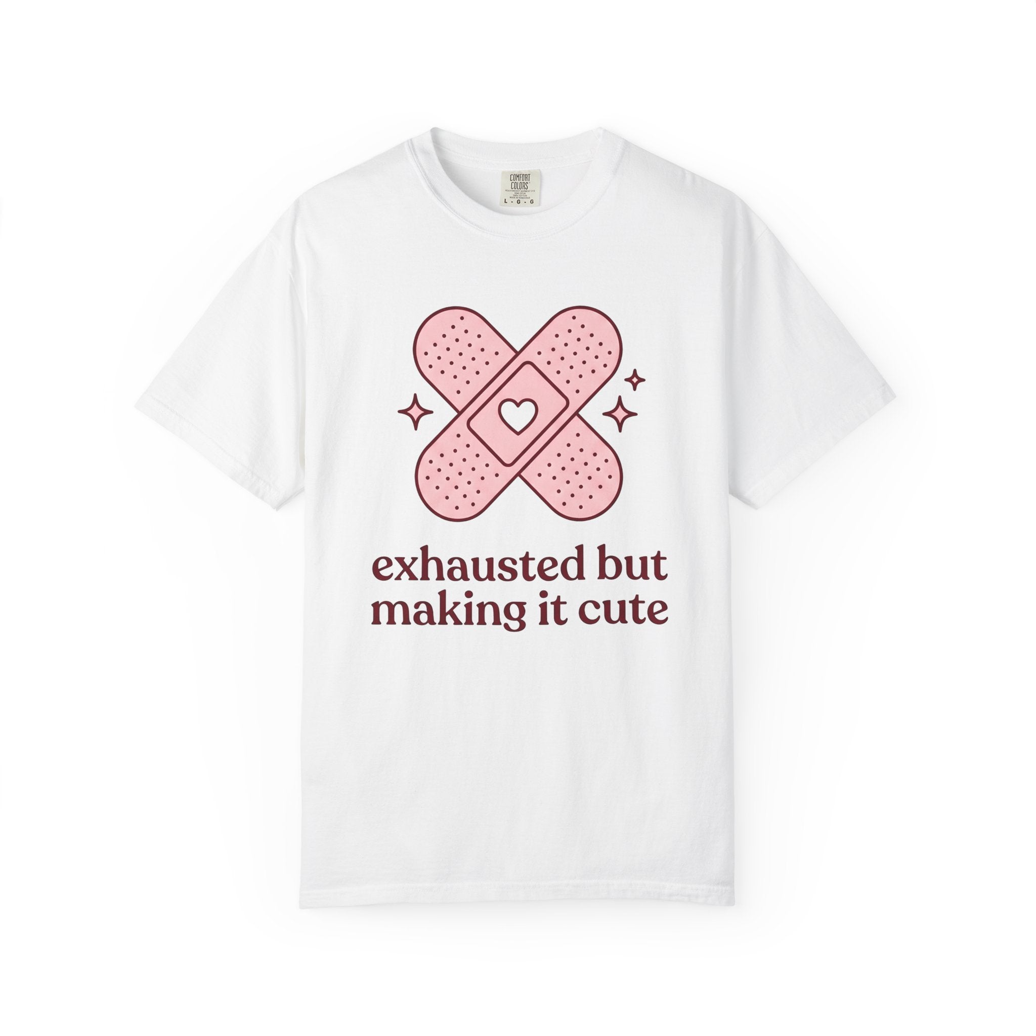 Adhesive Heart Shirt Nurses Medicare Gift Women Modern Tee Sticky Heart T-Shirt Nurse Practitioner Enthusiast Contemporary Tshirt Medical