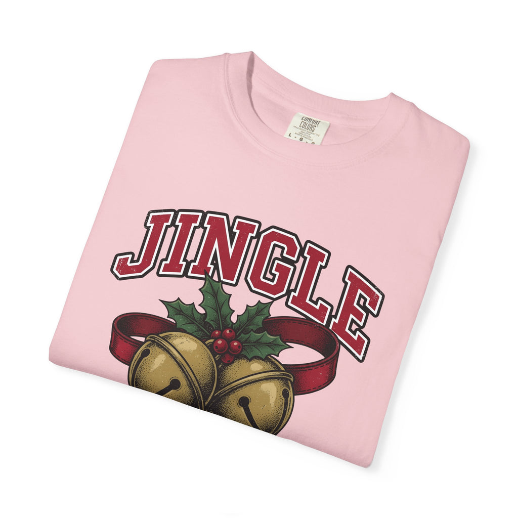 Holiday Bells Shirt Christmas Yuletide Gift Women Farmhouse Tee Jingle Bell T-Shirt Christmas Fan Rustic Tshirt Winter Graphic Antique Pine