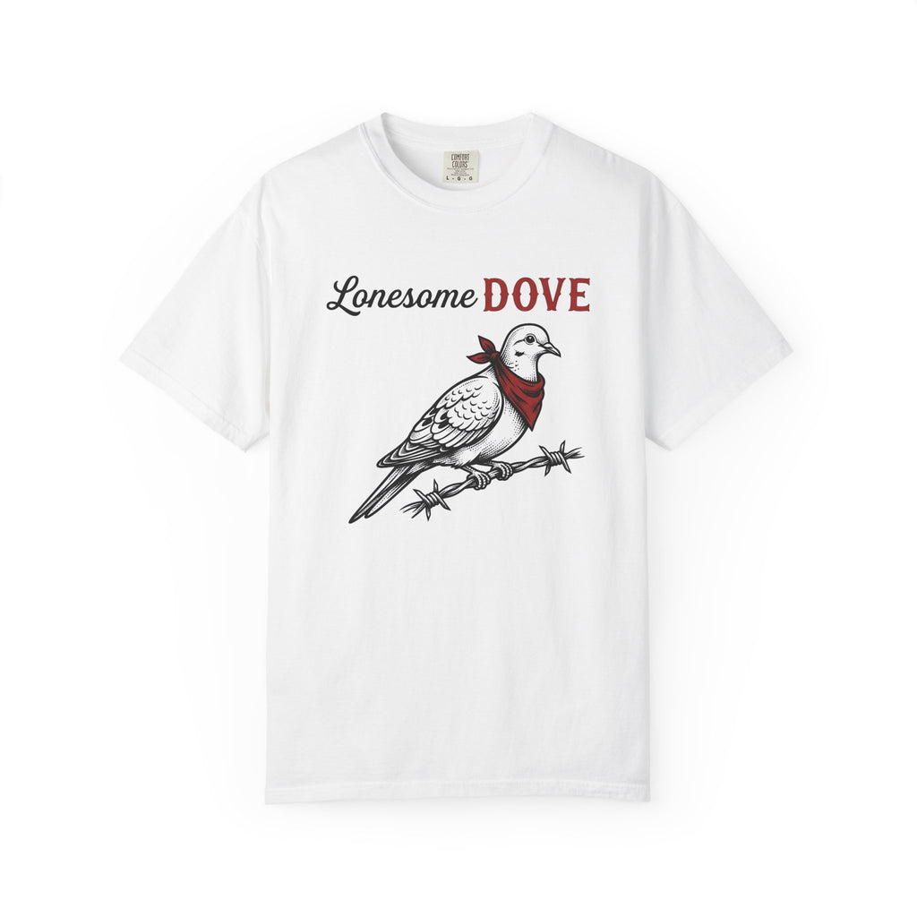 White Dove Shirt St. Valentine's Day Rodeo Gift Women Farmhouse Tee Pigeon T-Shirt Valentine Fan Rustic Tshirt Cowgirl Graphic Doodle
