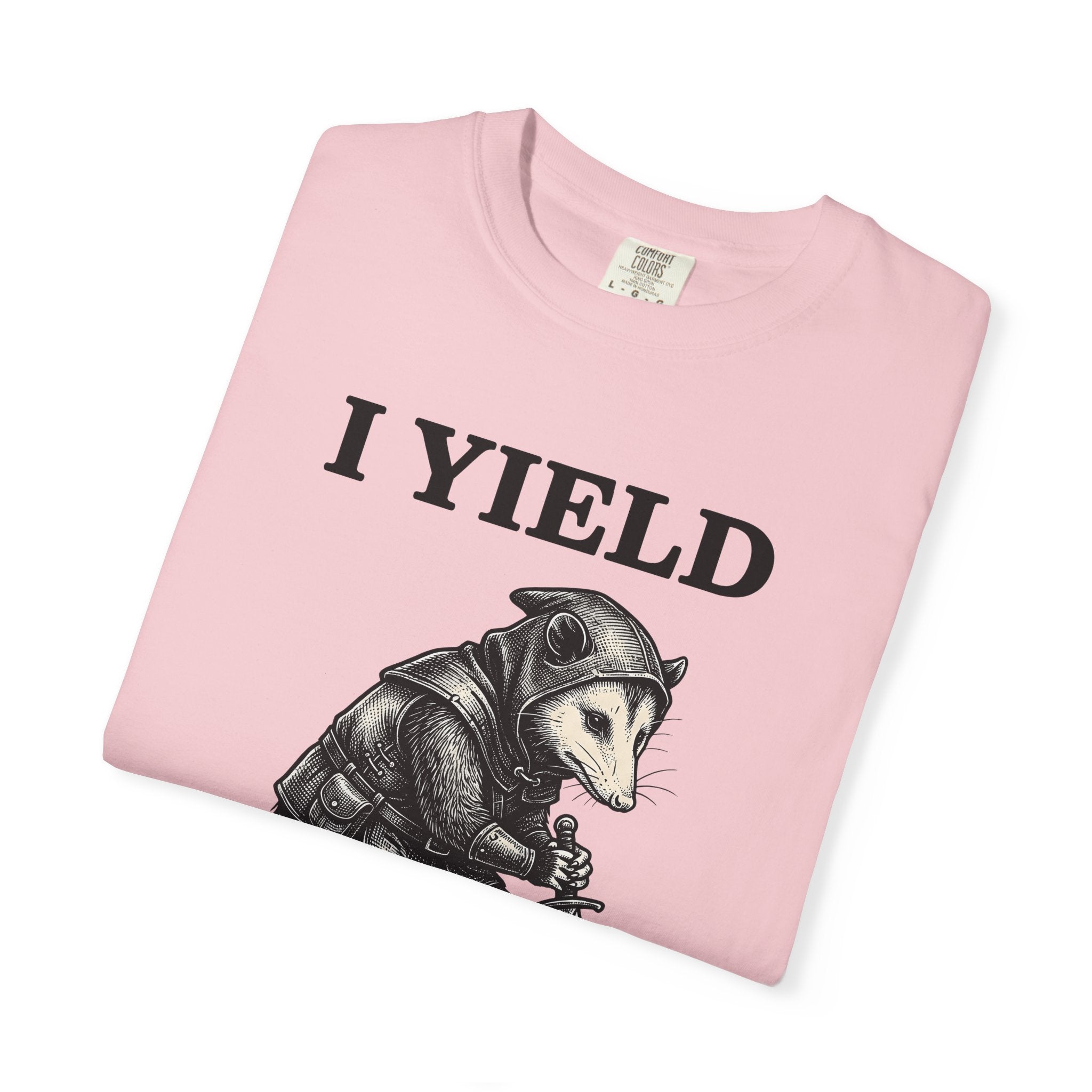 Opossum Warrior Shirt Animals Mythology Gift Women Renaissance Tee Possum T-Shirt Wildlife Fan Artistic Tshirt Legendary Graphic Retro Blade