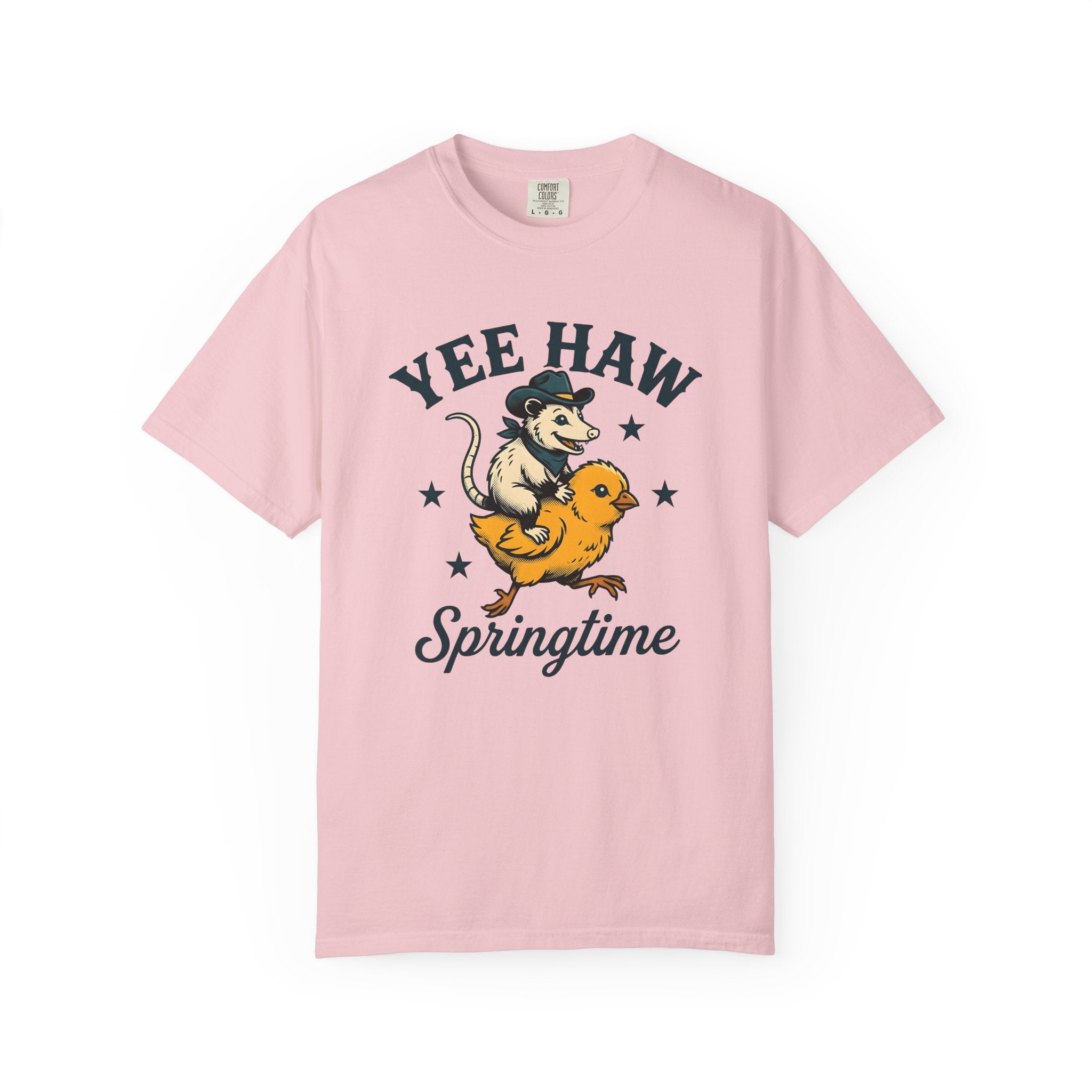 Cowboy Possum Chick Shirt Easter Western Gift Women Cartoon Tee Opossum T-Shirt Easter Bunny Fan Cartoonish Tshirt Rodeo Graphic Vintage