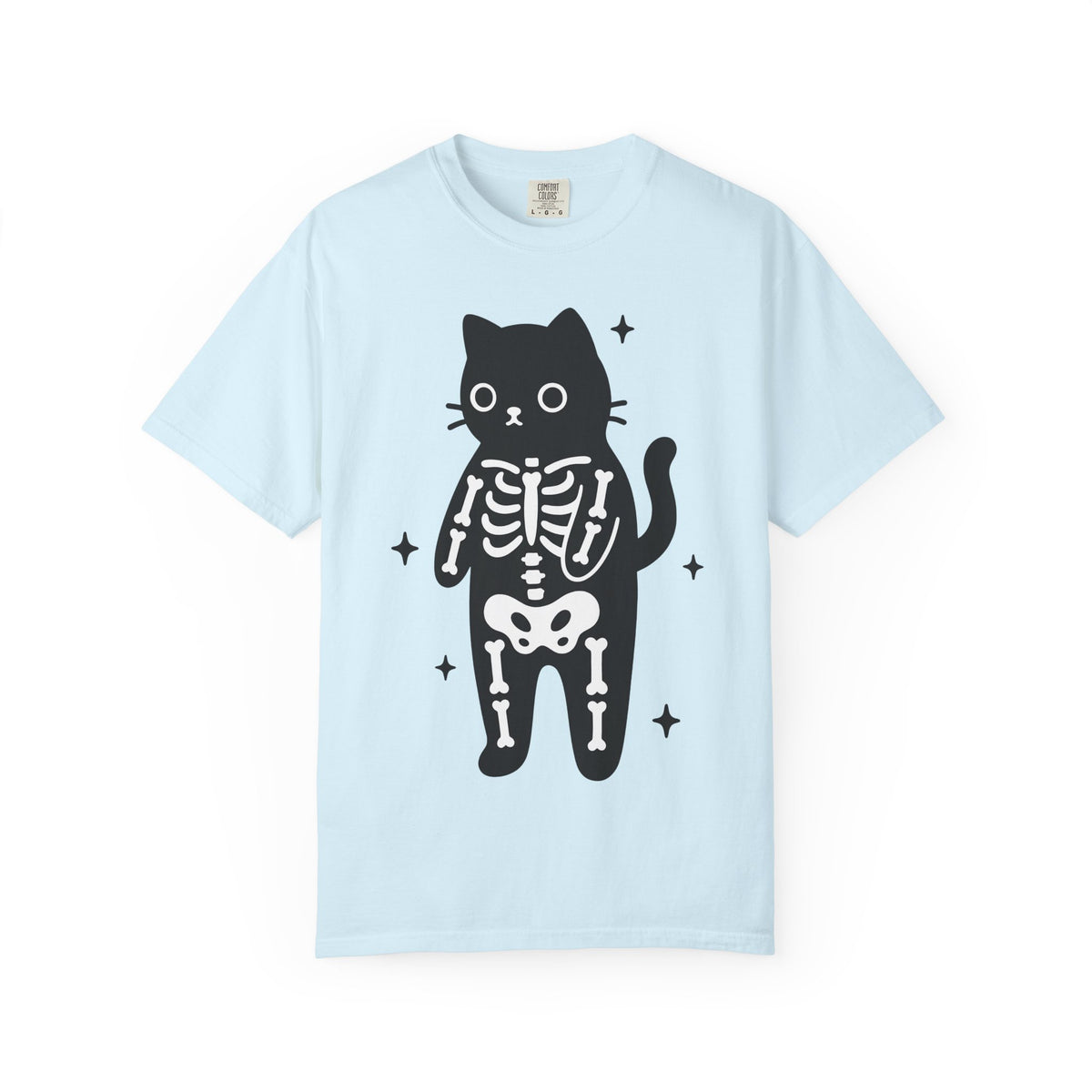 Kitty Bones Shirt Cat Fall Gift Women Playful Tee Cat Bones T-Shirt Cat Fan Feline Tshirt Autumn Graphic Basic Glimmers Tshirt