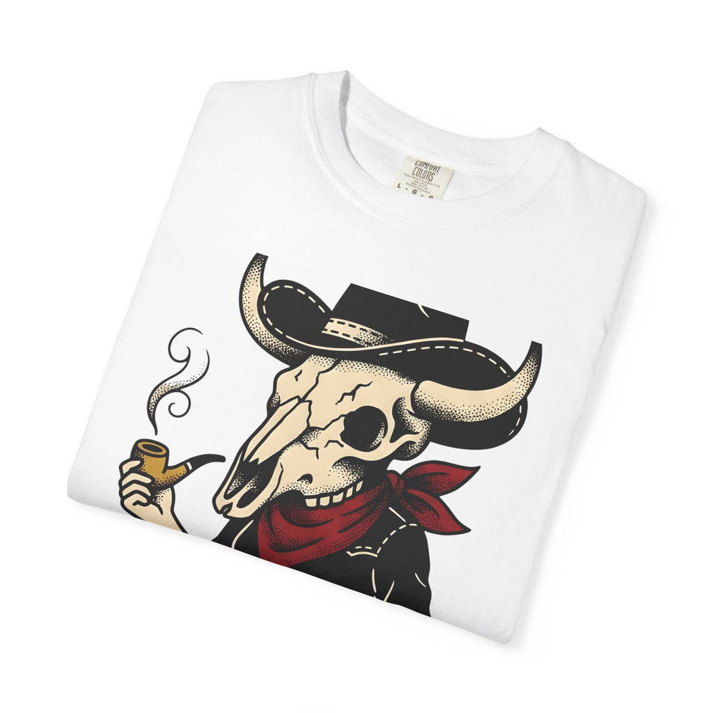 Skull Cowboy Shirt Cowgirl Country Gift Women Line Art Tee Sugar Skull T-Shirt Rodeo Fan Tattoo Graphic Tshirt Old School Neckerchief Tshirt