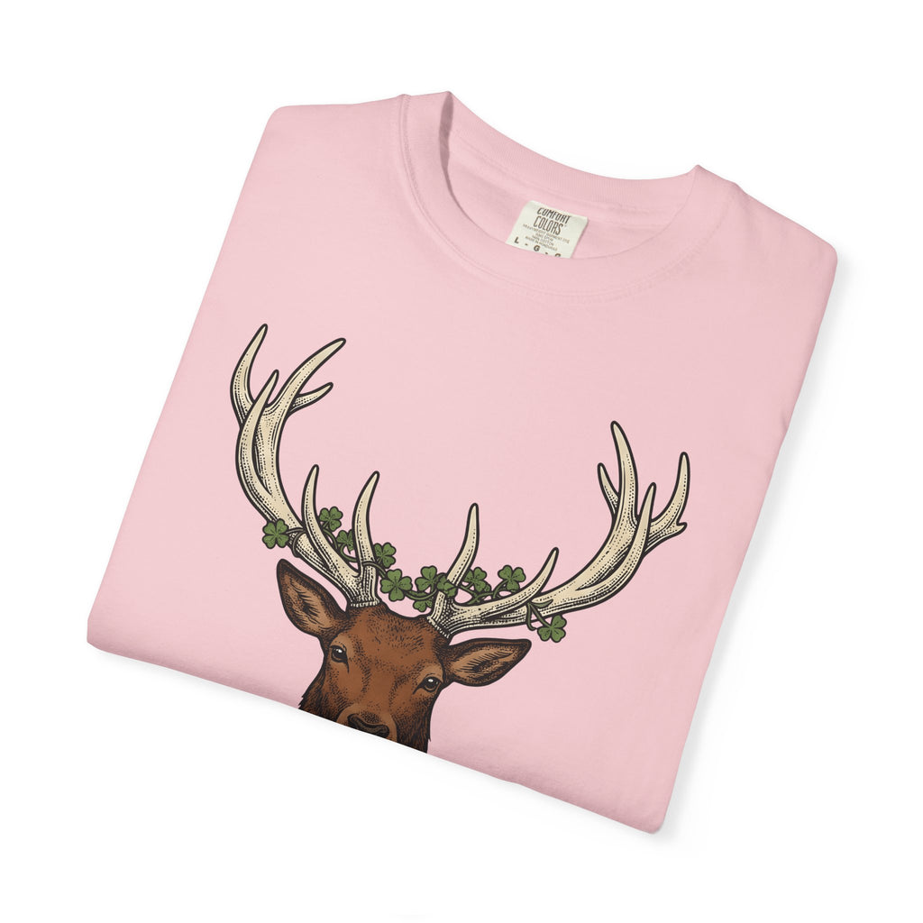 Deer Beer Mug Shirt St Patrick's Day Beer Gift Women Vintage Tee Beer Stein T-Shirt St Patricks Fan Retro Tshirt Brewery Graphic Hand Drawn