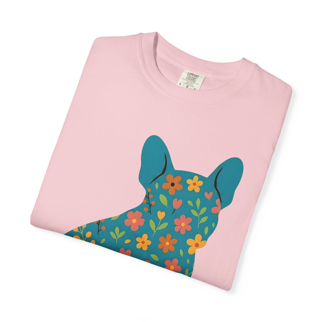 French Bulldog Shirt Dog Pet Gift Women Floral Tee Bulldog T-Shirt Dog Fan Puppy Graphic Dog Graphic Minimalist Flowers Tshirt