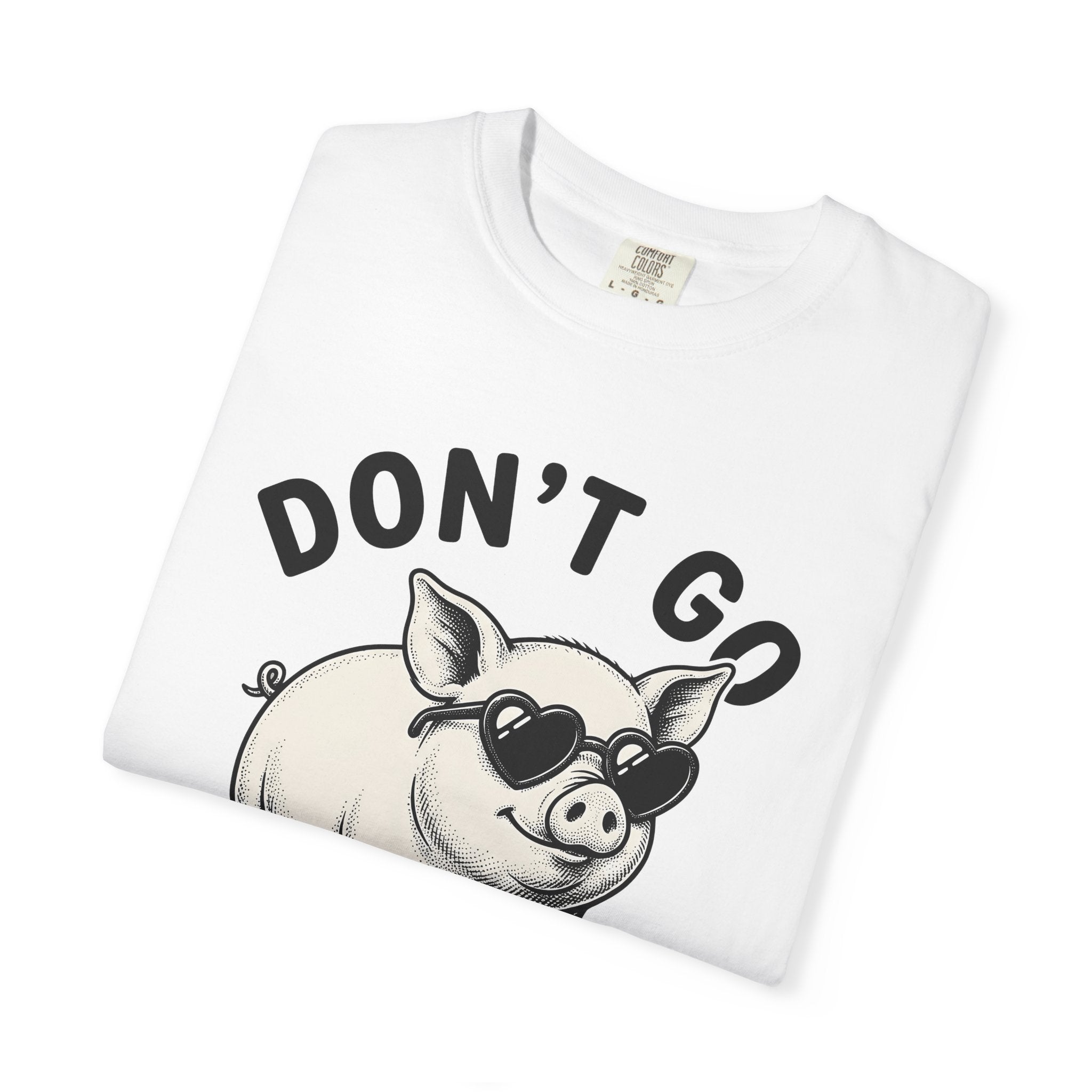 Pig Drawing Shirt Funny Wildlife Gift Women Cartoon Tee Swine T-Shirt Humor Fan Comic Tshirt Animal Graphic Hand Painted Love Sunglasses