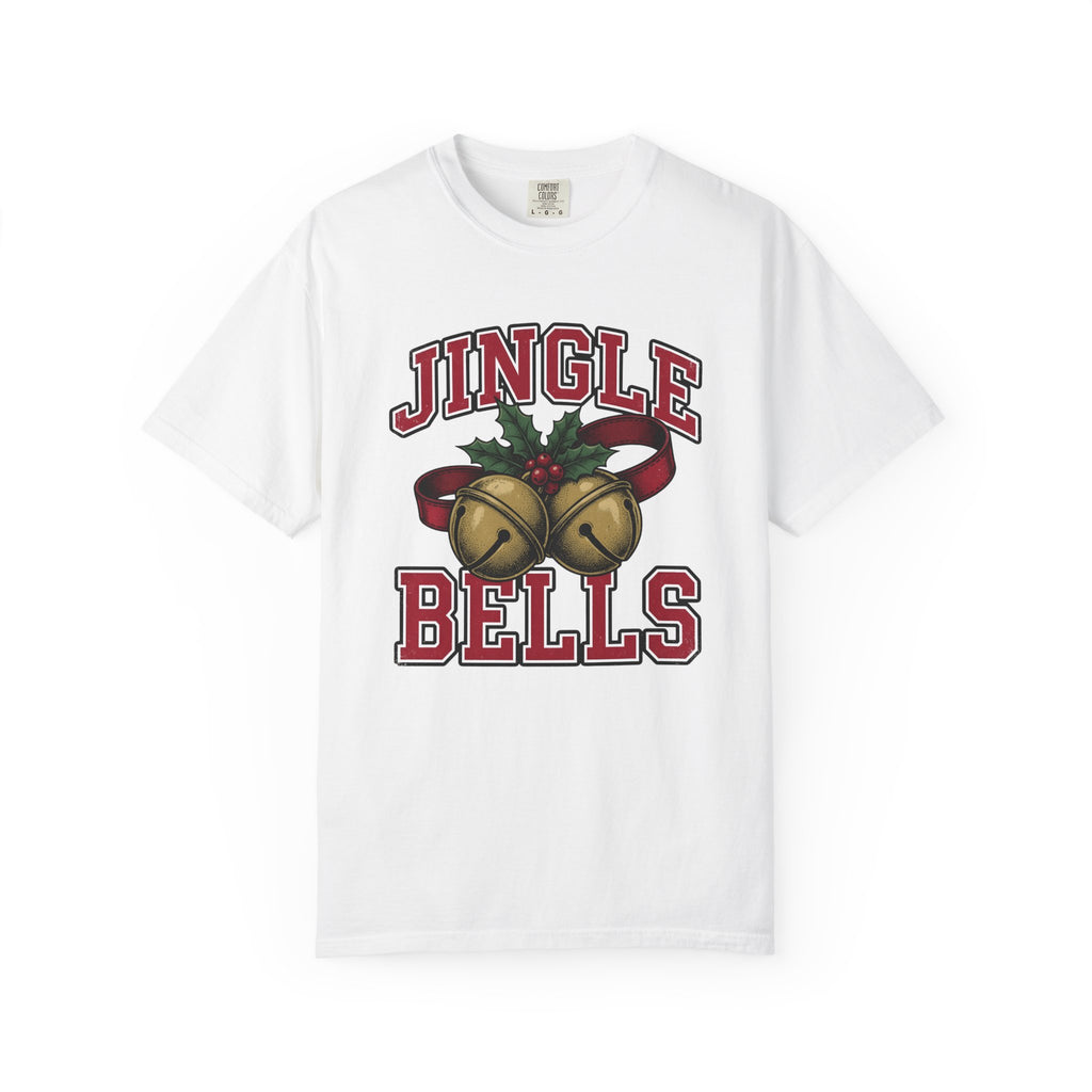 Holiday Bells Shirt Christmas Yuletide Gift Women Farmhouse Tee Jingle Bell T-Shirt Christmas Fan Rustic Tshirt Winter Graphic Antique Pine