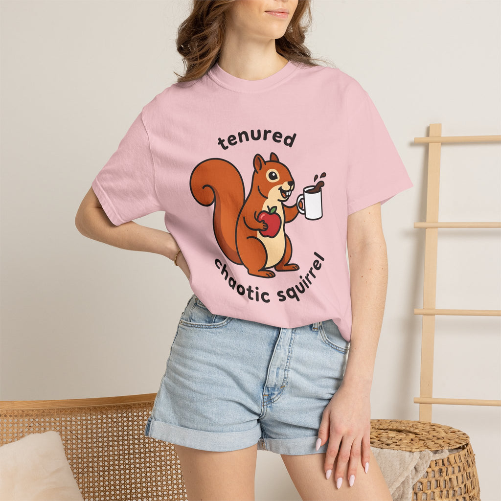 Squirrel Mocha Shirt Teachers Satire Gift Women Cartoonish Tee Coffee T-Shirt Educator Enthusiast Funny Tshirt Parody Graphic Vibrant Crisp