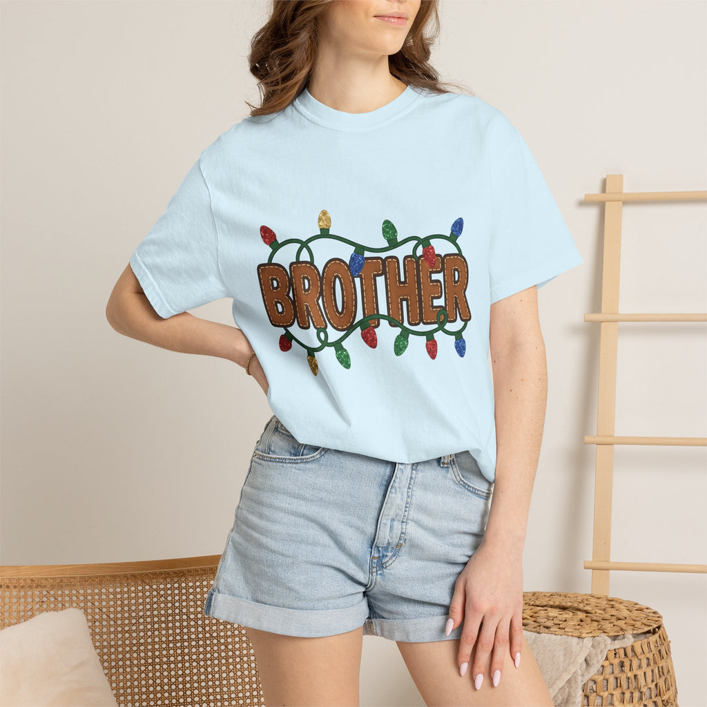 Xmas Lights Shirt Christmas Household Gift Women Merry Tee String Lights T-Shirt Christmas Fan Fairy Lights Tshirt Home Decor Graphic