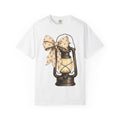 Lantern Lamp Shirt Cowgirl Rodeo Gift Women Shabby Chic Tee Lantern T-Shirt Cowgirl Fan Rustic Tshirt Rodeo Graphic Old Fashioned Flower Bow