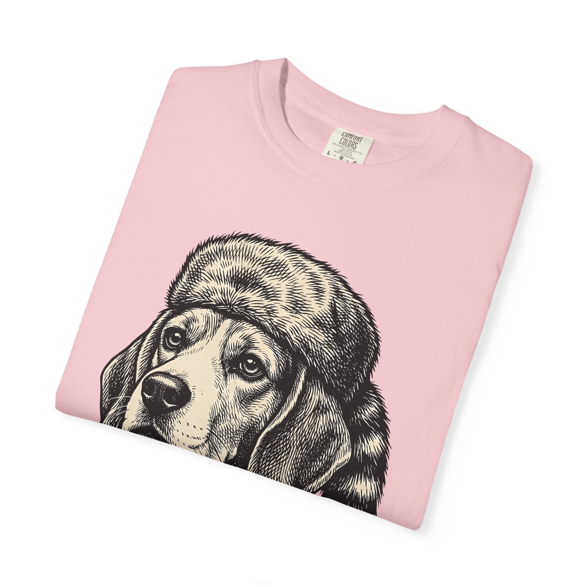 Beagle Pet Shirt Dog Wildlife Gift Women Line Art Tee Hound T-Shirt Dog Fan Illustration Graphic Cartoon Furry Cap Tshirt