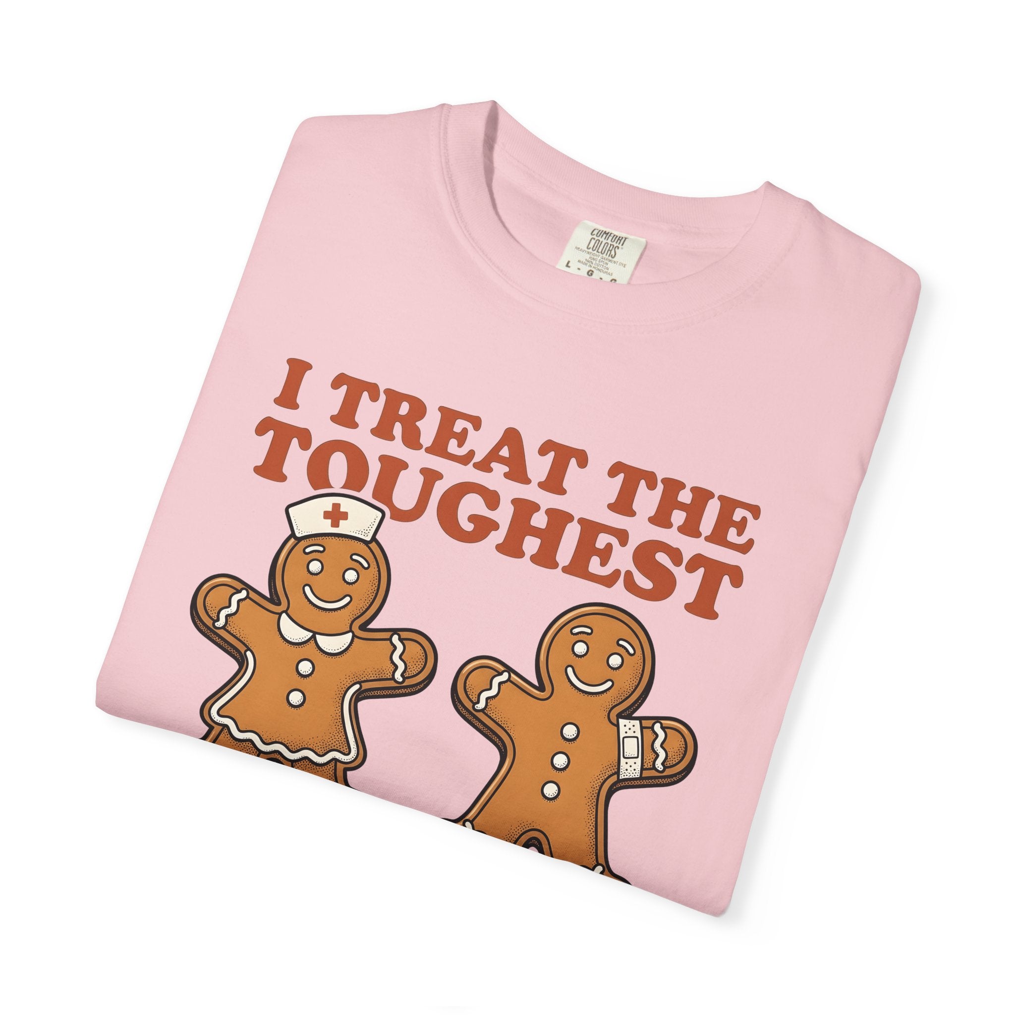 Gingerbread Cookies Shirt Nurses Christmas Gift Women Cartoon Tee Gingerbread Men T-Shirt Nurse Enthusiast Comic Tshirt Winter Graphic Retro