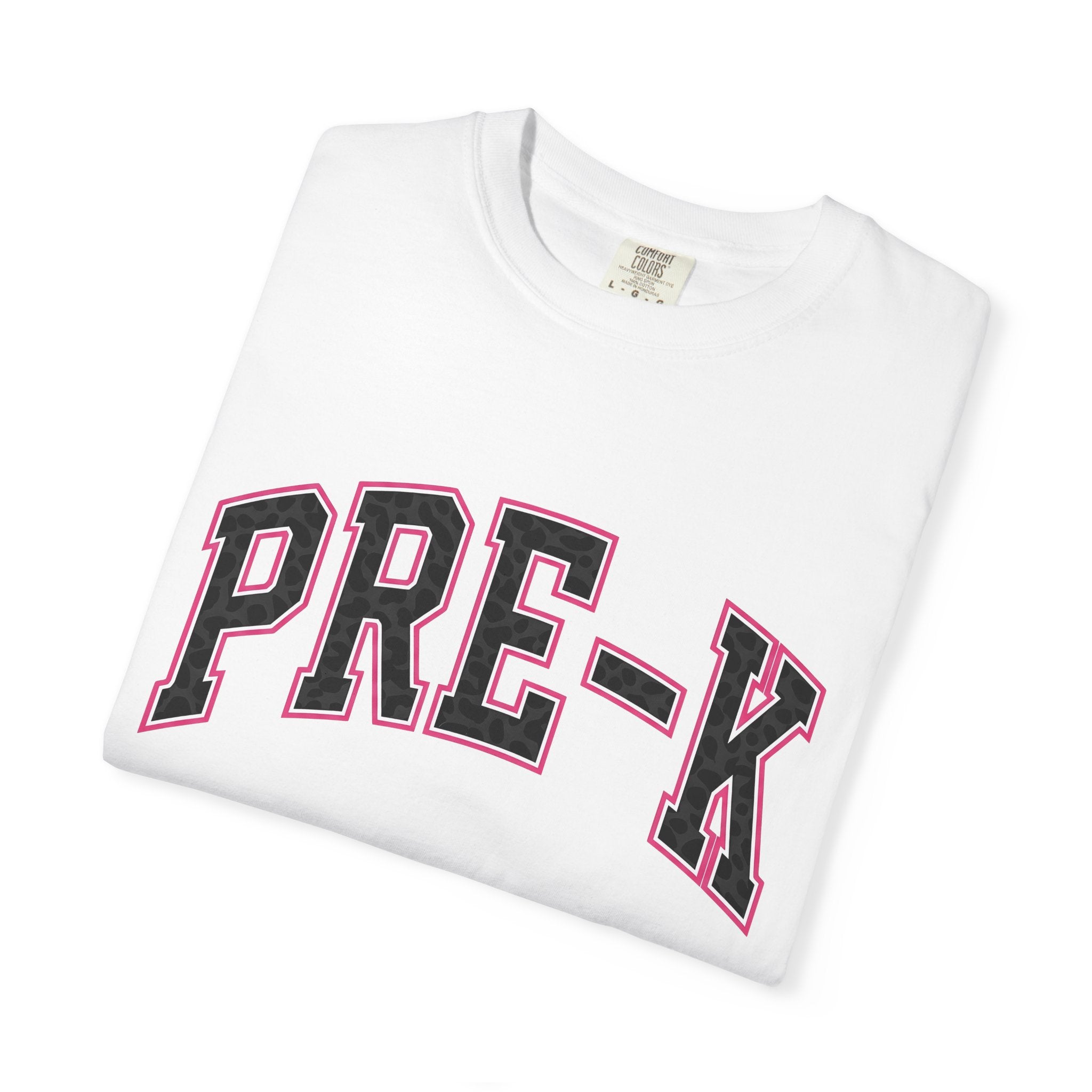 Leopard Varsity Letters Shirt Teachers Education Gift Women Thick Tee Varsity Jacket T-Shirt Educator Enthusiast Bold Tshirt Learning