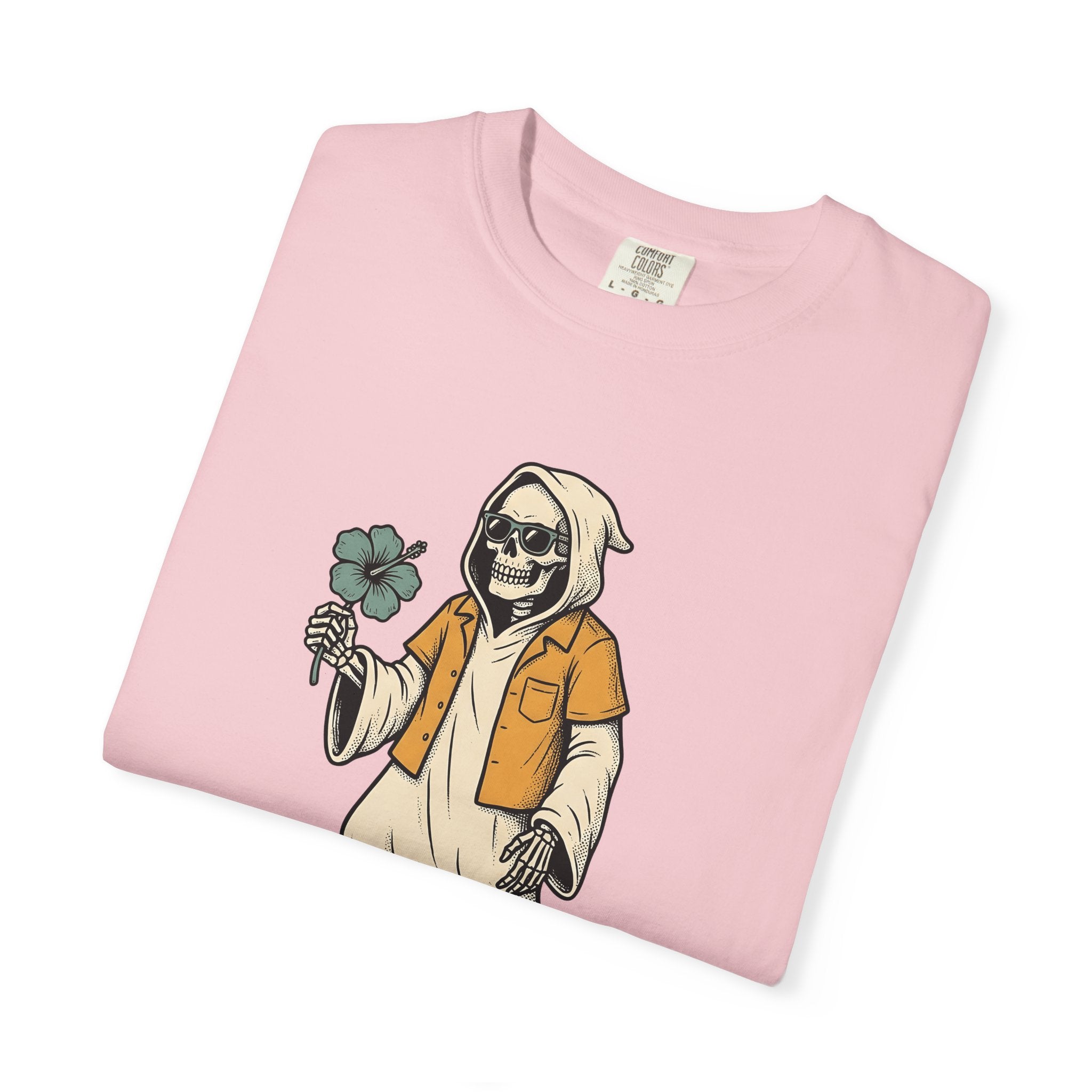 Skeleton Surfer Shirt Surfing Halloween Gift Women Tattoo Tee Skeleton T-Shirt Surfer Fan Ink Tshirt Spooky Graphic Vintage Hibiscus Tshirt