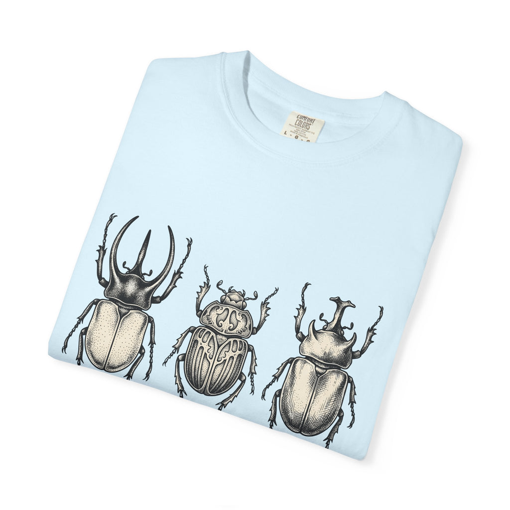 Beetle Graphic Shirt Insects Nature Gift Women Vintage Tee Bug T-Shirt Bug Fan Insect Tshirt Environmental Graphic Hand Drawn Insect Tshirt