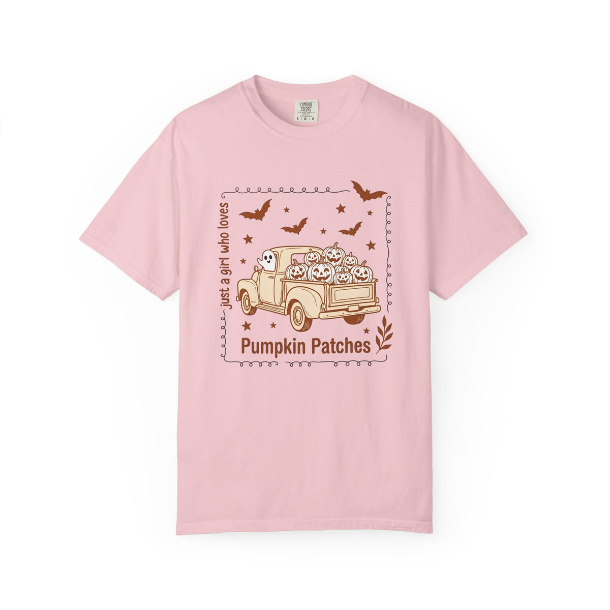 Vintage Truck Pumpkins Shirt Halloween Fall Gift Women Doodle Tee Pumpkins T-Shirt Halloween Fan Gourd Graphic Autumn Design Retro Ghost